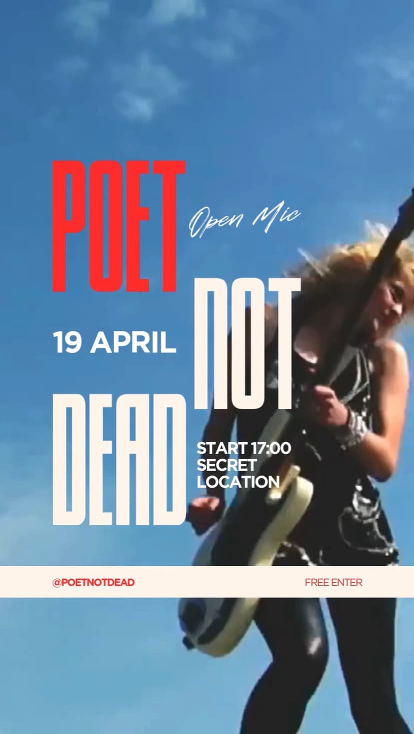 Poet Not Dead Open Mic 22 March